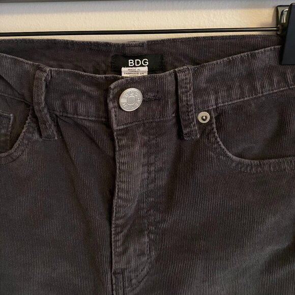 Urban Outfitters BDG High Rise Corduroy Cropped Flare Jeans | Black | Size 28 - Picture 4 of 11